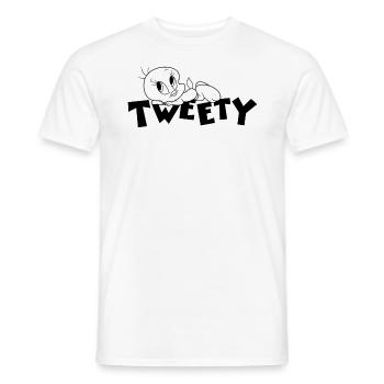 Looney Tunes Tweety - Männer T-Shirt - Weiß - Vorne - AI Model Male 178 dark (178cm)