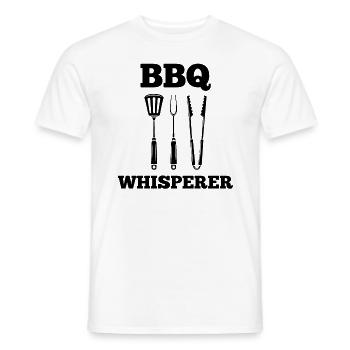 BBQ Whisperer - Men's T-Shirt - white - Front - AI Model Male 178 dark (178cm)