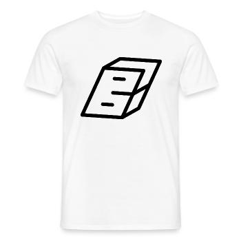Lettre générale B - T-shirt homme - blanc - Devant - AI Model Male 178 dark (178cm)