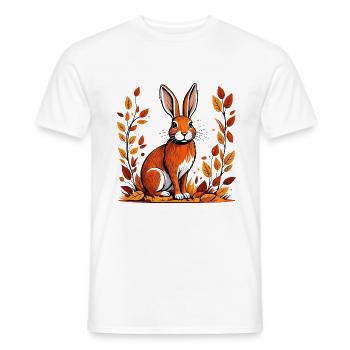 Herbst-Kaninchen - Männer T-Shirt - Weiß - Vorne - AI Model Male 178 dark (178cm)