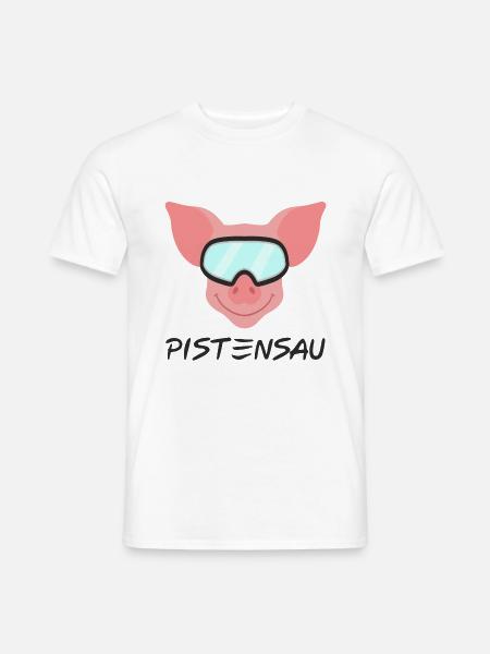 Pistensau - Männer T-Shirt - Weiß
