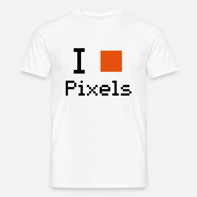 Joystick de retrogaming pixel - T-shirt homme - blanc