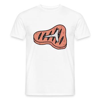 T-Bone Steak - Männer T-Shirt - Weiß - Vorne - AI Model Male 178 dark (178cm)