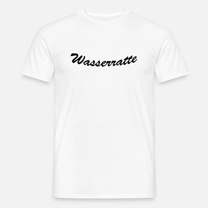 Wasserratte - Männer T-Shirt - Weiß