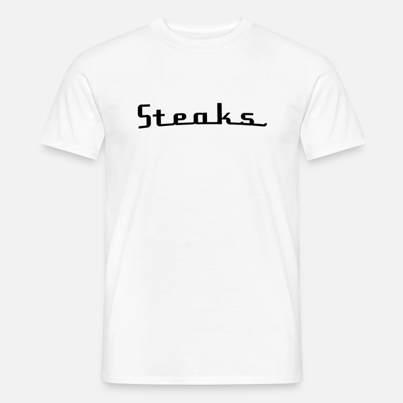 Steaks - Männer T-Shirt - Weiß