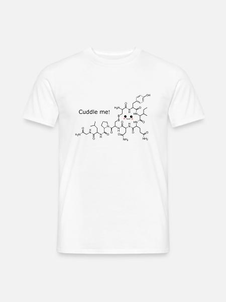 Oxytocin - Cuddle me - Black - Männer T-Shirt - Weiß
