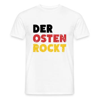 Der Osten Rockt Ossi Ostdeutschland - Männer T-Shirt - Weiß - Vorne - AI Model Male 178 dark (178cm)
