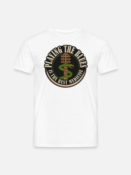 Playing the Blues - Männer T-Shirt - Weiß