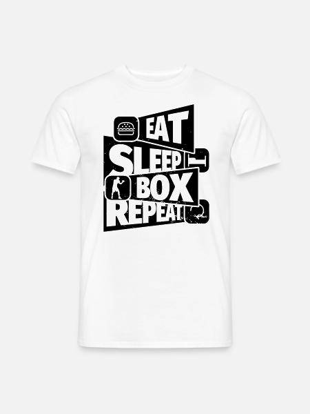 Boxen Sport lustiger Spruch: Boxing - Männer T-Shirt - Weiß