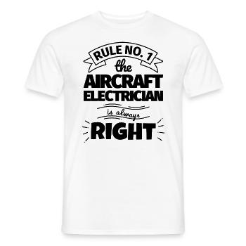 AIRCRAFT ELECTRICIAN funny gift - Men's T-Shirt - white - Front - AI Model Male 178 dark (178cm)