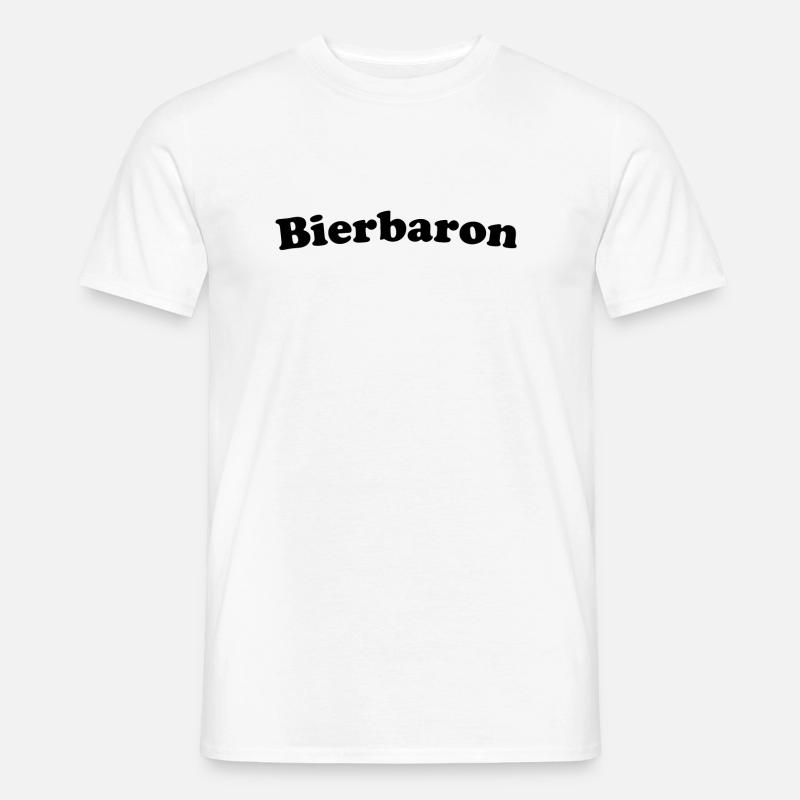 Bierbaron - Männer T-Shirt - Weiß