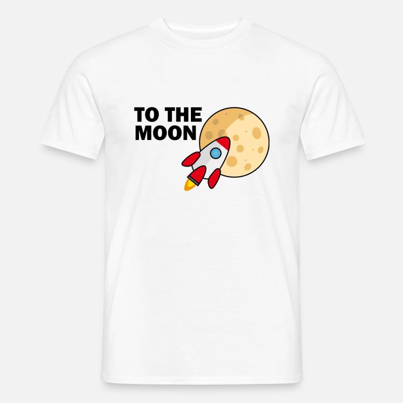 TO THE MOON - Männer T-Shirt - Weiß