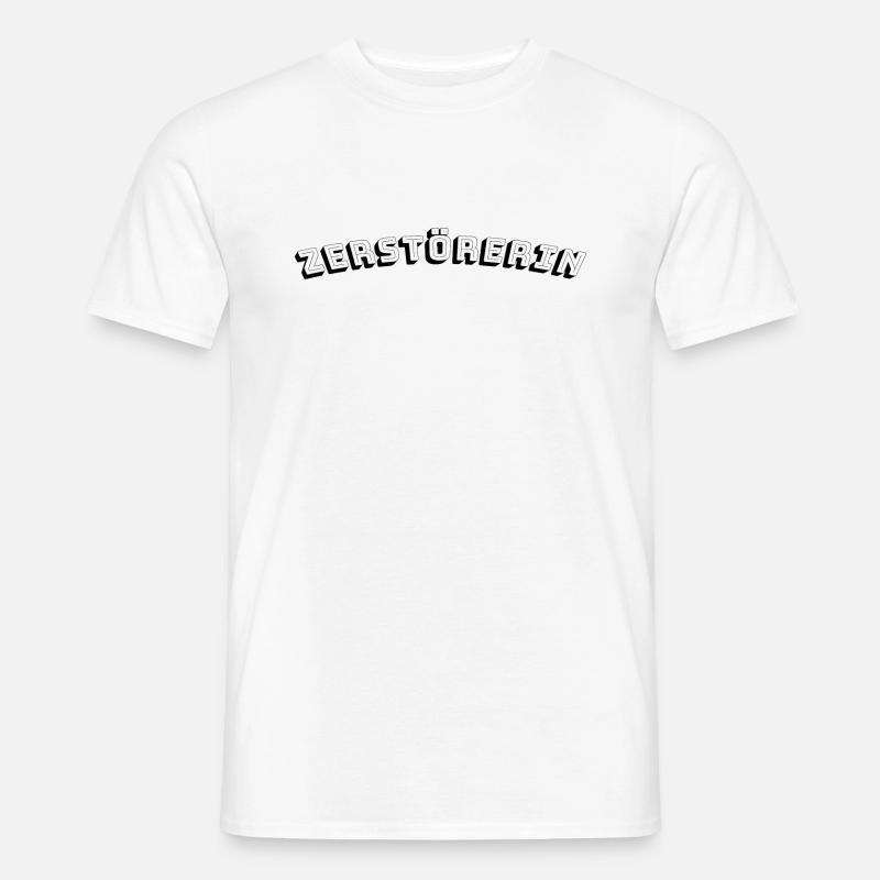 Zerstörerin - Männer T-Shirt - Weiß