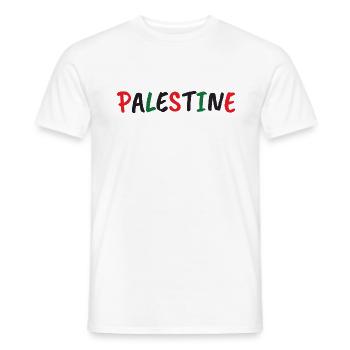 Free Palestine - Männer T-Shirt - Weiß - Vorne - AI Model Male 178 dark (178cm)