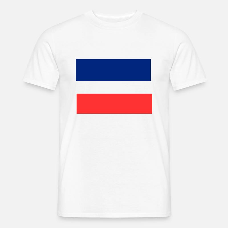 Französisches Flaggendesign - Männer T-Shirt - Weiß