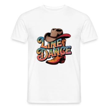 La danse en ligne : mon hobby, ma passion - T-shirt homme - blanc - Devant - AI Model Male 178 dark (178cm)