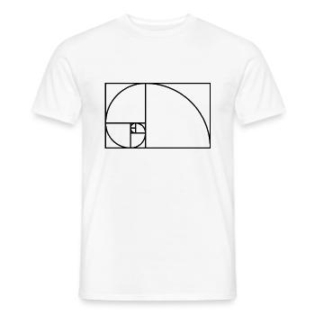 Fibonacci spiral math gift idea nerd - Men's T-Shirt - white - Front - AI Model Male 178 dark (178cm)