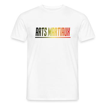 ARTS MARTIAUX CADEAU SPORT BELGIQUE - T-shirt homme - blanc - Devant - AI Model Male 178 dark (178cm)