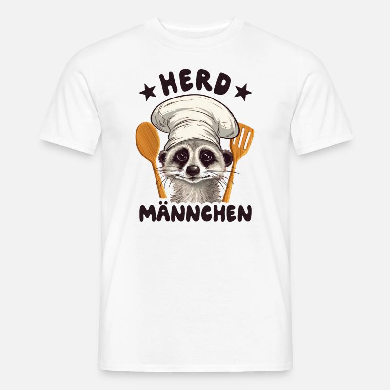 Herdmännchen Erdmännchen Koch - Männer T-Shirt - Weiß