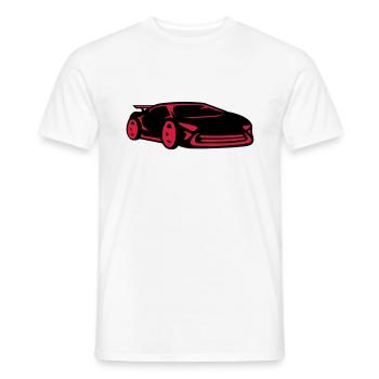 Voiture course voiture de sport racing voiture coo - T-shirt homme - blanc - Devant - AI Model Male 178 dark (178cm)