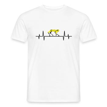 Heartbeat Spot Robot Dog Boston Dynamics Yellow - Men's T-Shirt - white - Front - AI Model Male 178 dark (178cm)
