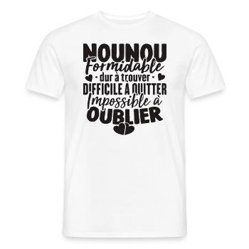 Nounou Formidable Super Idée Cadeau Pour Nounou - T-shirt homme - blanc - Devant - AI Model Male 178 dark (178cm)