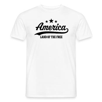 Amerika Land der Freiheit - Männer T-Shirt - Weiß - Vorne - AI Model Male 178 dark (178cm)