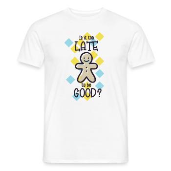 Christmas design with slogan gift - Men's T-Shirt - white - Front - AI Model Male 178 dark (178cm)