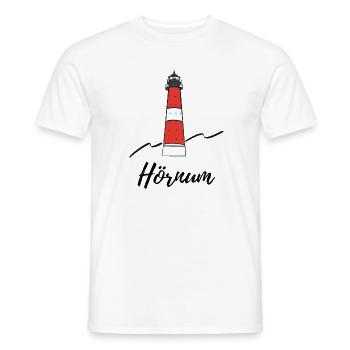 Hörnum Sylt Lighthouse - Men's T-Shirt - white - Front - AI Model Male 178 dark (178cm)