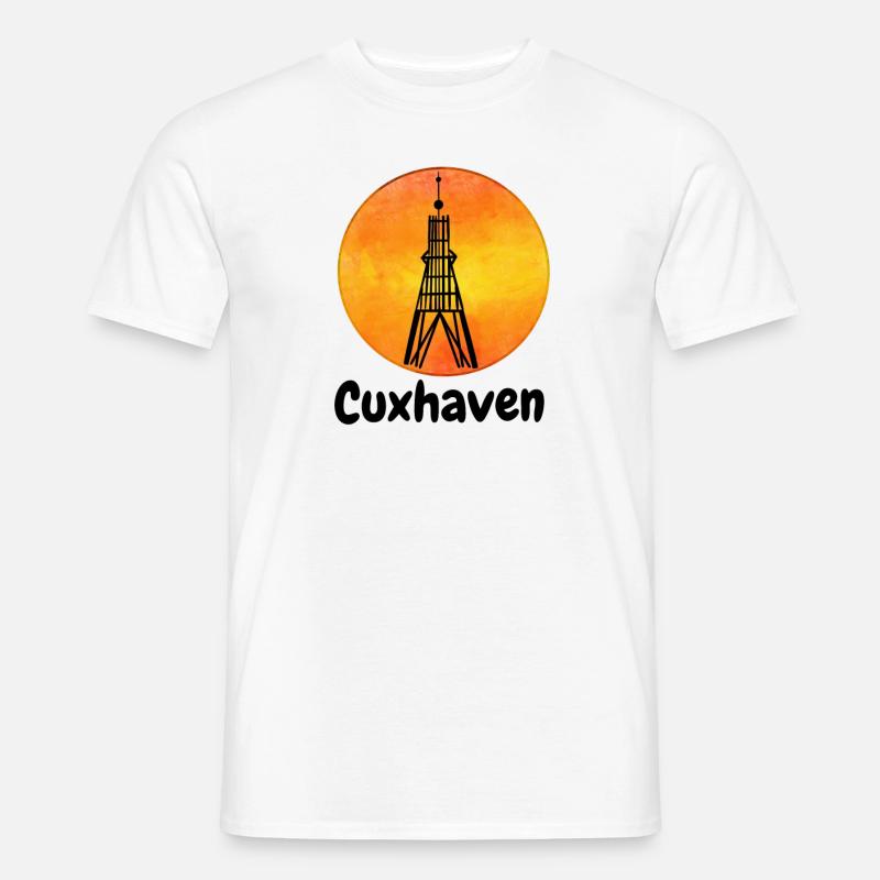 Kugelbake Cuxhaven - Männer T-Shirt - Weiß