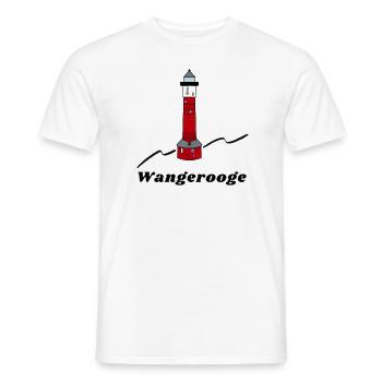 alter Leuchtturm Wangerooge - Männer T-Shirt - Weiß - Vorne - AI Model Male 178 dark (178cm)