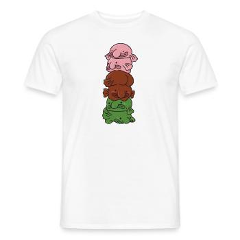 gynosexual flag pride LGBTQ sweet blobfish pile - Men's T-Shirt - white - Front - AI Model Male 178 dark (178cm)