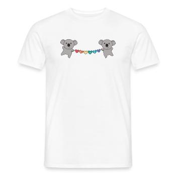 Rainbow Flag Gay Pride LGBTQ Koala süße Tiere - Männer T-Shirt - Weiß - Vorne - AI Model Male 178 dark (178cm)