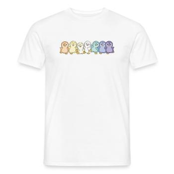 genderfaun Flag Pride LGBTQ süße Pinguin - Männer T-Shirt - Weiß - Vorne - AI Model Male 178 dark (178cm)