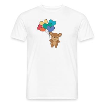 Regenbogen Herzen Pride LGBTQ Luftballons Reh - Männer T-Shirt - Weiß - Vorne - AI Model Male 178 dark (178cm)