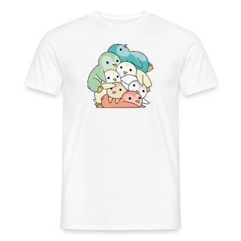 genderfloren Flag Pride LGBTQ süße Pinguin - Männer T-Shirt - Weiß - Vorne - AI Model Male 178 dark (178cm)