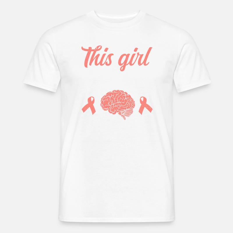 Dieses Mädchen schlug einen Schlaganfall-Schlaganfall-Überlebenden - Männer T-Shirt - Weiß