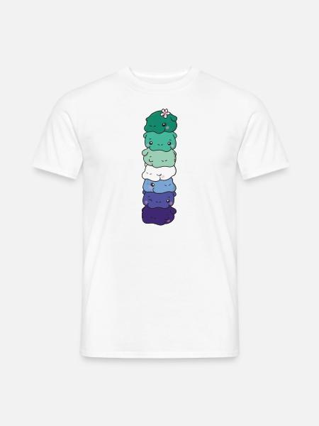 Male Gay Flag Pride LGBTQ süße Hippo - Männer T-Shirt - Weiß