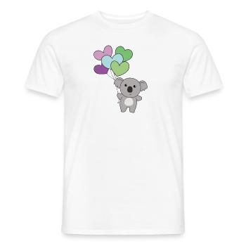 Toric Flagge Ballon Herzen Pride LGBTQ Koala - Männer T-Shirt - Weiß - Vorne - AI Model Male 178 dark (178cm)