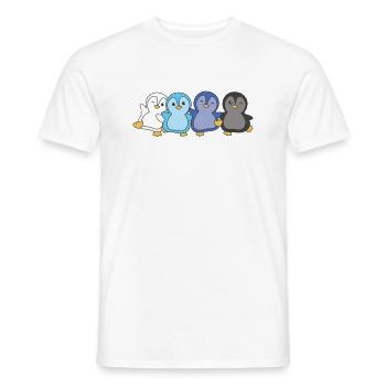 transmasc Flagge Pride LGBTQ süße Pinguin - Männer T-Shirt - Weiß - Vorne - AI Model Male 178 dark (178cm)