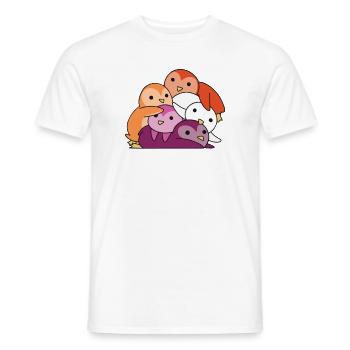 Lesbisch Flagge Pride LGBTQ süße Pinguin - Männer T-Shirt - Weiß - Vorne - AI Model Male 178 dark (178cm)