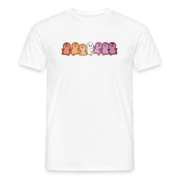Lesbisch Flagge Pride LGBTQ süße Pinguin - Männer T-Shirt - Weiß - Vorne - AI Model Male 178 dark (178cm)
