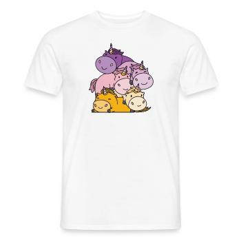 Trixic Flag Pride LGBTQ süße Einhorn - Männer T-Shirt - Weiß - Vorne - AI Model Male 178 dark (178cm)