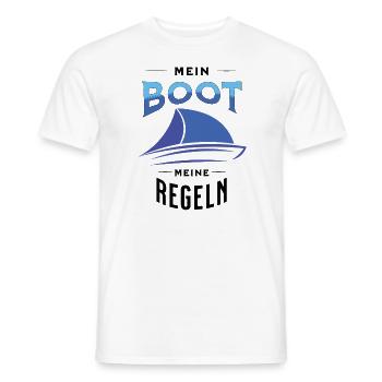 Mein Boot Meine Regel Segler Sailor Skipper boot - Männer T-Shirt - Weiß - Vorne - AI Model Male 178 dark (178cm)