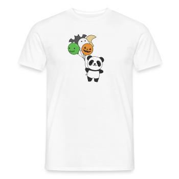 Panda Halloween Ballons pour enfants Pandas mignons - T-shirt homme - blanc - Devant - AI Model Male 178 dark (178cm)