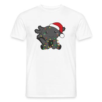 Axolotl Noël Animaux d’hiver Axolotls - T-shirt homme - blanc - Devant - AI Model Male 178 dark (178cm)