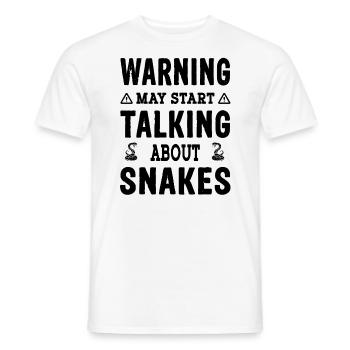 Waning may start talking about Snakes - Schlangen - Men's T-Shirt - white - Front - AI Model Male 178 dark (178cm)