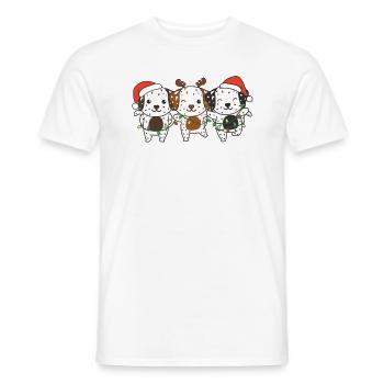 Dalmatiner Weihnachten Weihnachtstiere süße Hunde - Männer T-Shirt - Weiß - Vorne - AI Model Male 178 dark (178cm)