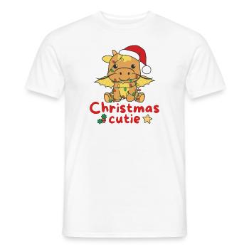 Dragon Noël Dragon Noël Cutie - T-shirt homme - blanc - Devant - AI Model Male 178 dark (178cm)