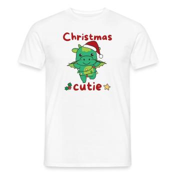 Dragon Noël Dragon Noël Cutie - T-shirt homme - blanc - Devant - AI Model Male 178 dark (178cm)
